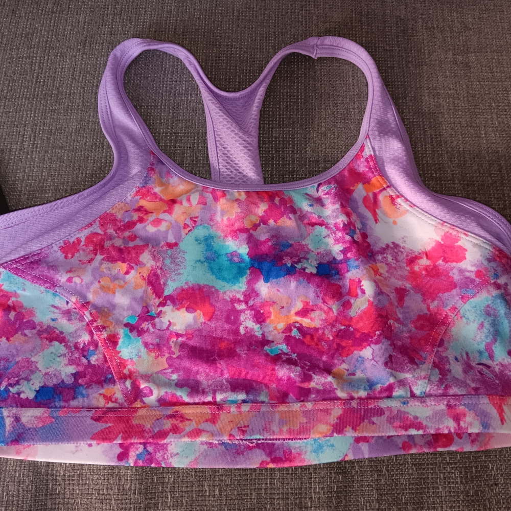 Colorful Floral Sports Bra